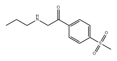 Ethanone, 1-[4-(methylsulfonyl)phenyl]-2-(propylamino)- Struktur