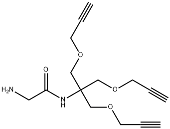 Acetamide, 2-amino-N-[2-(2-propyn-1-yloxy)-1,1-bis[(2-propyn-1-yloxy)methyl]ethyl]- Struktur