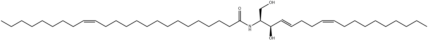 15-Tetracosenamide, N-[(1S,2R,3E,7Z)-2-hydroxy-1-(hydroxymethyl)-3,7-heptadecadien-1-yl]-, (15Z)- Struktur