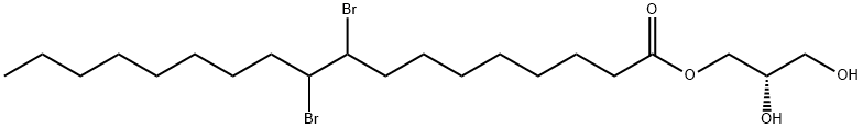 Octadecanoic acid, 9,10-dibromo-, (2S)-2,3-dihydroxypropyl ester Struktur