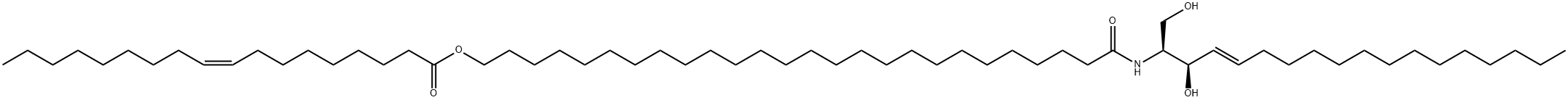 9-Octadecenoic acid (9Z)-, 26-[[(1S,2R,3E)-2-hydroxy-1-(hydroxymethyl)-3-heptadecen-1-yl]amino]-26-oxohexacosyl ester Struktur