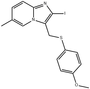 Imidazo[1,2-a]pyridine, 2-iodo-3-[[(4-methoxyphenyl)thio]methyl]-6-methyl- Struktur