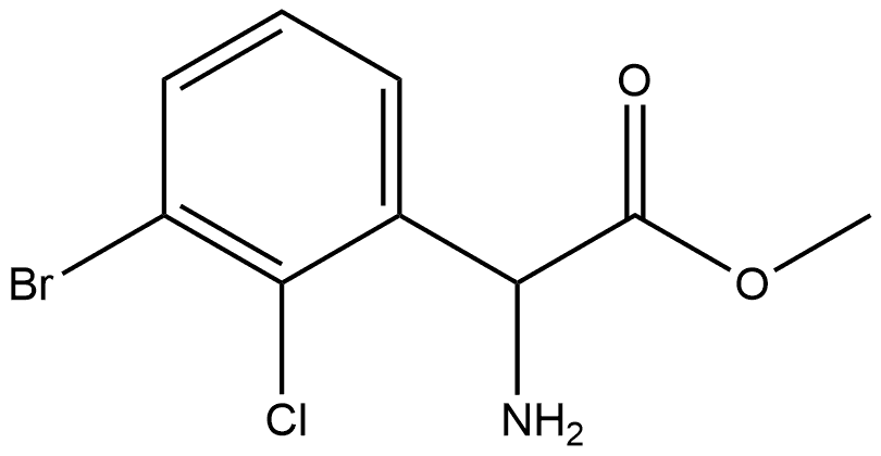 methyl 2-amino-2-(3-bromo-2-chlorophenyl)acetate Struktur