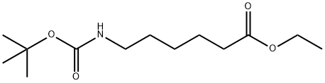 Hexanoic acid, 6-[[(1,1-dimethylethoxy)carbonyl]amino]-, ethyl ester Struktur