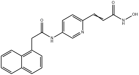 1-Naphthaleneacetamide, N-[6-[3-(hydroxyamino)-3-oxo-1-propen-1-yl]-3-pyridinyl]- Struktur