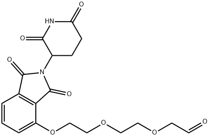 Acetaldehyde, 2-[2-[2-[[2-(2,6-dioxo-3-piperidinyl)-2,3-dihydro-1,3-dioxo-1H-isoindol-4-yl]oxy]ethoxy]ethoxy]- Struktur