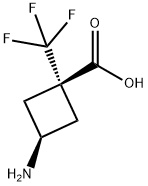 cis-3-Amino-1-(trifluoromethyl)cyclobutanecarboxylic acid Struktur