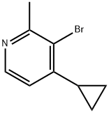 Pyridine, 3-bromo-4-cyclopropyl-2-methyl- Struktur