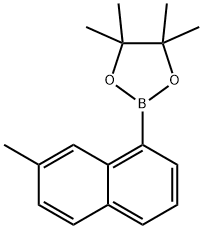 1,3,2-Dioxaborolane, 4,4,5,5-tetramethyl-2-(7-methyl-1-naphthalenyl)- Struktur