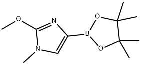 1H-Imidazole, 2-methoxy-1-methyl-4-(4,4,5,5-tetramethyl-1,3,2-dioxaborolan-2-yl)- Struktur