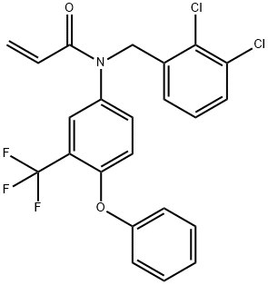 2-Propenamide, N-[(2,3-dichlorophenyl)methyl]-N-[4-phenoxy-3-(trifluoromethyl)phenyl]- Struktur