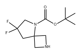 2,5-Diazaspiro[3.4]octane-5-carboxylic acid, 7,7-difluoro-, 1,1-dimethylethyl ester Struktur