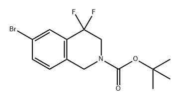 2(1H)-Isoquinolinecarboxylic acid, 6-bromo-4,4-difluoro-3,4-dihydro-, 1,1-dimethylethyl ester Struktur