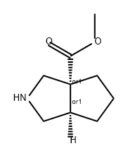 Cyclopenta[c]pyrrole-3a(1H)-carboxylic acid, hexahydro-, methyl ester, (3aR,6aR)-rel- Struktur