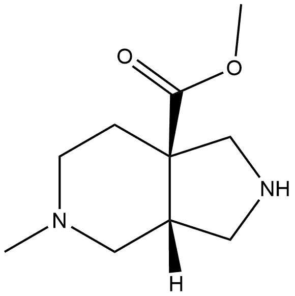 rel-Methyl (3aR,7aR)-octahydro-5-methyl-7aH-pyrrolo[3,4-c]pyridine-7a-carboxylate Struktur