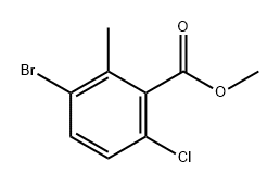 Benzoic acid, 3-bromo-6-chloro-2-methyl-, methyl ester Struktur