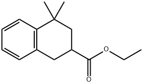 2-Naphthalenecarboxylic acid, 1,2,3,4-tetrahydro-4,4-dimethyl-, ethyl ester Struktur