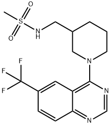 Methanesulfonamide, N-[[1-[6-(trifluoromethyl)-4-quinazolinyl]-3-piperidinyl]methyl]- Struktur