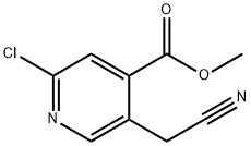 4-Pyridinecarboxylic acid, 2-chloro-5-(cyanomethyl)-, methyl ester Struktur