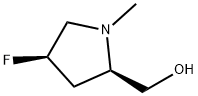 ((2R,4R)-4-Fluoro-1-methylpyrrolidin-2-yl)methanol Struktur