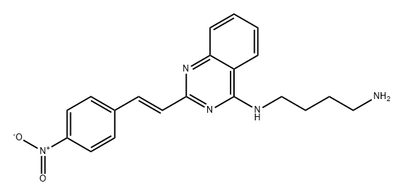 1,4-Butanediamine, N1-[2-[(1E)-2-(4-nitrophenyl)ethenyl]-4-quinazolinyl]- Struktur