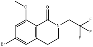 1(2H)-Isoquinolinone, 6-bromo-3,4-dihydro-8-methoxy-2-(2,2,2-trifluoroethyl)- Struktur