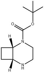 2,5-Diazabicyclo[4.2.0]octane-2-carboxylic acid, 1,1-dimethylethyl ester, (1S,6R)- Struktur