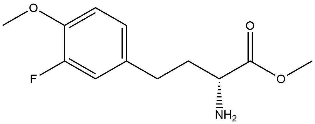 methyl (R)-2-amino-4-(3-fluoro-4-methoxyphenyl)butanoate Struktur