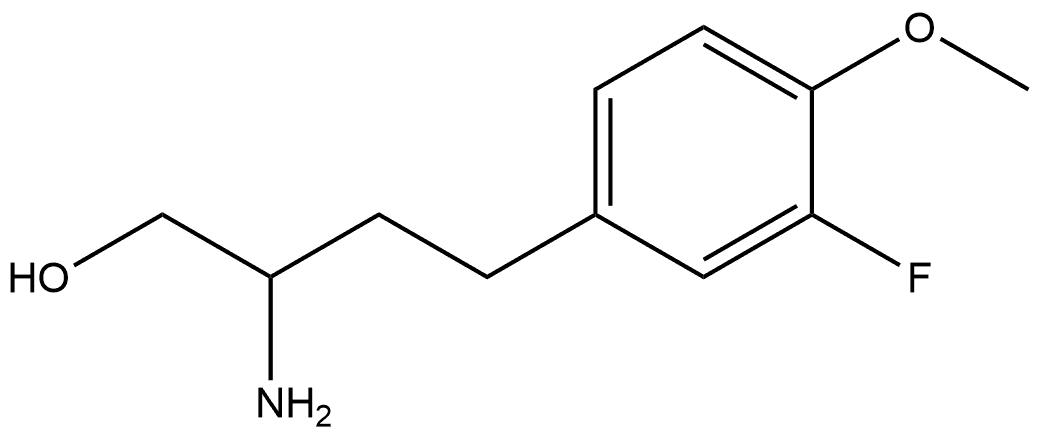 2-amino-4-(3-fluoro-4-methoxyphenyl)butan-1-ol Struktur