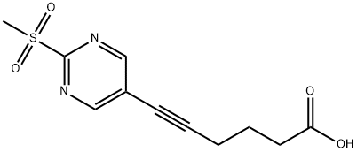 5-Hexynoic acid, 6-[2-(methylsulfonyl)-5-pyrimidinyl]- Struktur