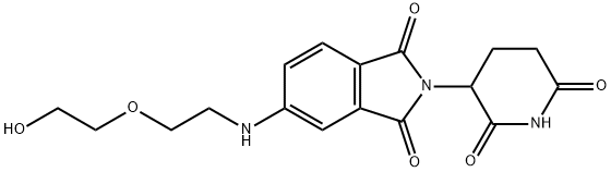 2-(2,6-dioxo-3-piperidinyl)-5-[[2-(2-hydroxyethoxy)ethyl]amino]-1H-Isoindole-1,3(2H)-dione, Struktur