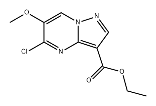 Pyrazolo[1,5-a]pyrimidine-3-carboxylic acid, 5-chloro-6-methoxy-, ethyl ester Struktur