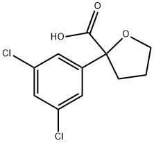 2-(3,5-Dichlorophenyl)tetrahydro-2-furancarboxylic acid Struktur