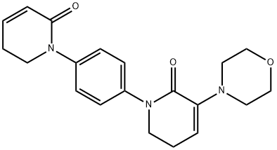 2(1H)-Pyridinone, 1-[4-(5,6-dihydro-2-oxo-1(2H)-pyridinyl)phenyl]-5,6-dihydro-3-(4-morpholinyl)- Struktur