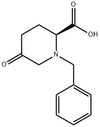 2-Piperidinecarboxylic acid, 5-oxo-1-(phenylmethyl)-, (2S)- Struktur