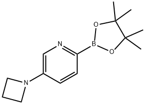 Pyridine, 5-(1-azetidinyl)-2-(4,4,5,5-tetramethyl-1,3,2-dioxaborolan-2-yl)- Struktur