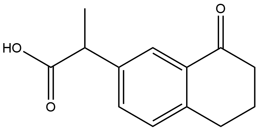 2-(8-oxo-5,6,7,8-tetrahydronaphthalen-2-yl)propanoic acid Struktur