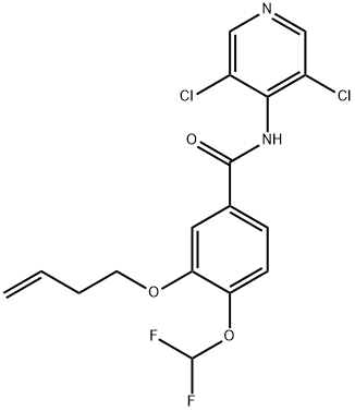 Benzamide, 3-(3-buten-1-yloxy)-N-(3,5-dichloro-4-pyridinyl)-4-(difluoromethoxy)- Struktur