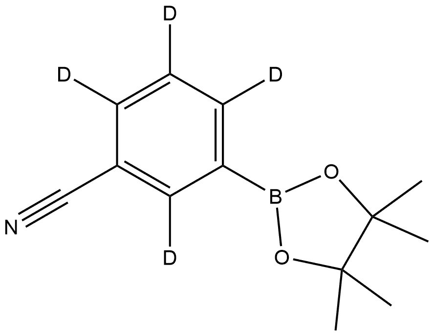 5-(4,4,5,5-Tetramethyl-1,3,2-dioxaborolan-2-yl)benzonitrile-2,3,4,6-d4 Struktur