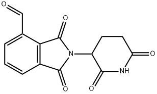 1H-Isoindole-4-carboxaldehyde, 2-(2,6-dioxo-3-piperidinyl)-2,3-dihydro-1,3-dioxo- Struktur