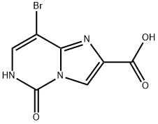 Imidazo[1,2-c]pyrimidine-2-carboxylic acid, 8-bromo-5,6-dihydro-5-oxo- Struktur