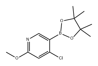 Pyridine, 4-chloro-2-methoxy-5-(4,4,5,5-tetramethyl-1,3,2-dioxaborolan-2-yl)- Struktur