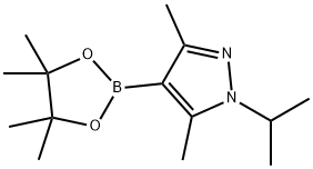 1H-Pyrazole, 3,5-dimethyl-1-(1-methylethyl)-4-(4,4,5,5-tetramethyl-1,3,2-dioxaborolan-2-yl)- Struktur