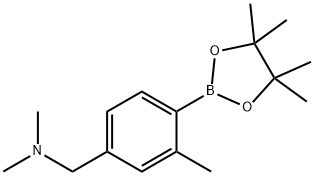 Benzenemethanamine, N,N,3-trimethyl-4-(4,4,5,5-tetramethyl-1,3,2-dioxaborolan-2-yl)- Struktur