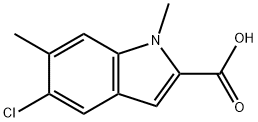 1H-Indole-2-carboxylic acid, 5-chloro-1,6-dimethyl- Struktur