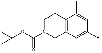 2(1H)-Isoquinolinecarboxylic acid, 7-bromo-3,4-dihydro-5-methyl-, 1,1-dimethylethyl ester Struktur