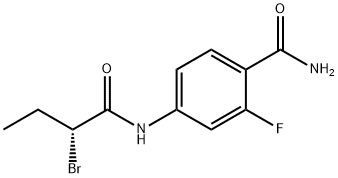 Benzamide, 4-[[(2R)-2-bromo-1-oxobutyl]amino]-2-fluoro- Struktur