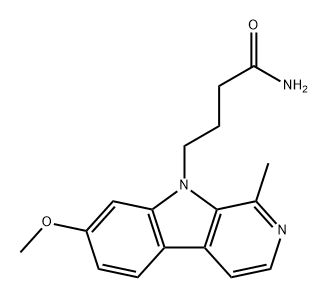 9H-Pyrido[3,4-b]indole-9-butanamide, 7-methoxy-1-methyl- Struktur