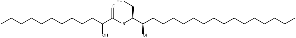 2-羥基十二烷酰-D-赤式-二氫鞘氨醇 結構式