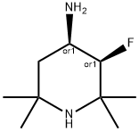 rel-(3R,4R)-3-Fluoro-2,2,6,6-tetramethyl-4-piperidinamine Struktur